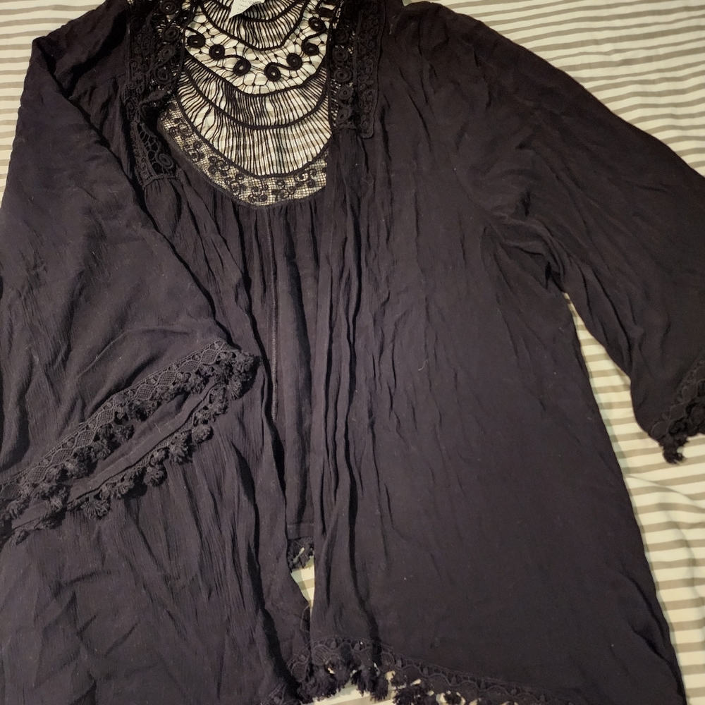 Torrid crochet kimono